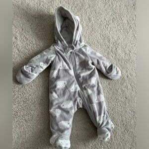 Carter’s just one you snowsuit footed onesie
